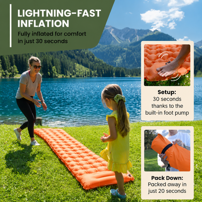 Ultralight & compact sleeping pad - perfect for on the go Family