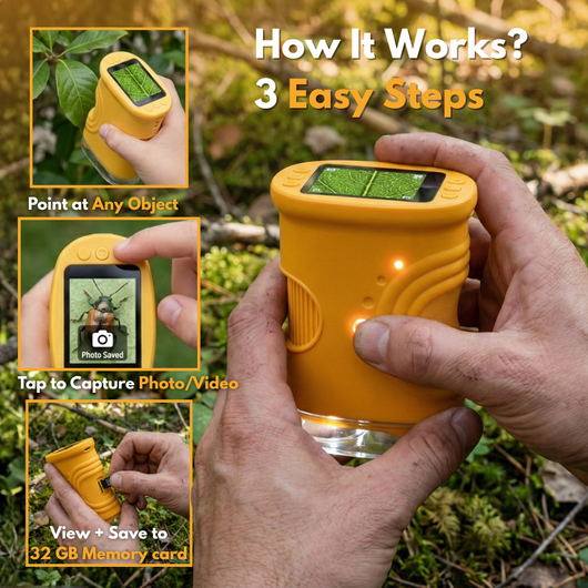 Kids Pocket Microscope - 4K Discovery Microscope