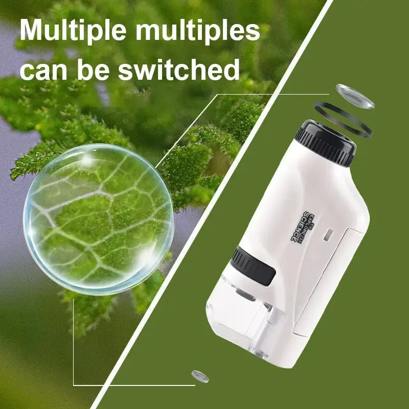 Gleamista Handheld Biological Microscope for Kids