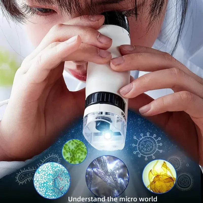 Gleamista Handheld Biological Microscope for Kids